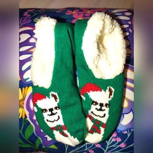 Women christmas llama slipper socks